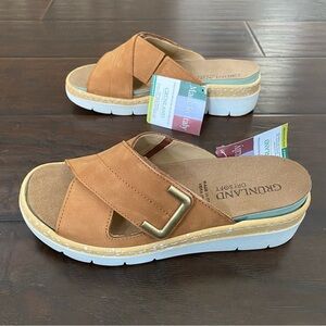 New without box grunland made in Italy brown and tan sandals women’s size 37